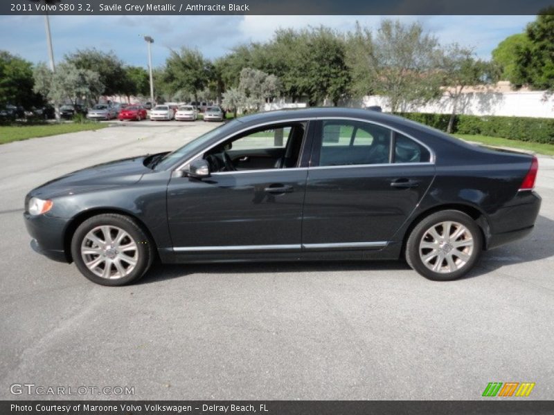 Savile Grey Metallic / Anthracite Black 2011 Volvo S80 3.2