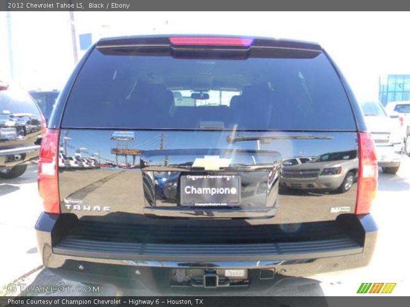 Black / Ebony 2012 Chevrolet Tahoe LS