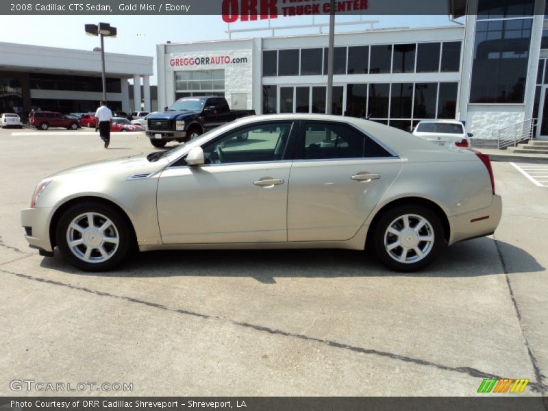 Gold Mist / Ebony 2008 Cadillac CTS Sedan