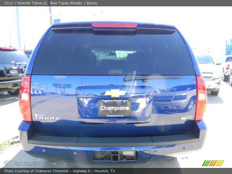 Blue Topaz Metallic / Ebony 2012 Chevrolet Tahoe LS