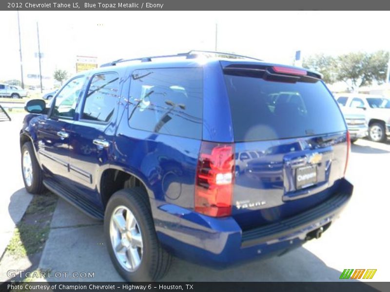 Blue Topaz Metallic / Ebony 2012 Chevrolet Tahoe LS
