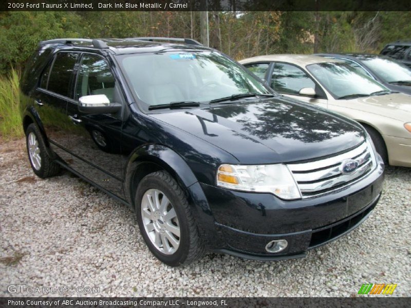 Dark Ink Blue Metallic / Camel 2009 Ford Taurus X Limited