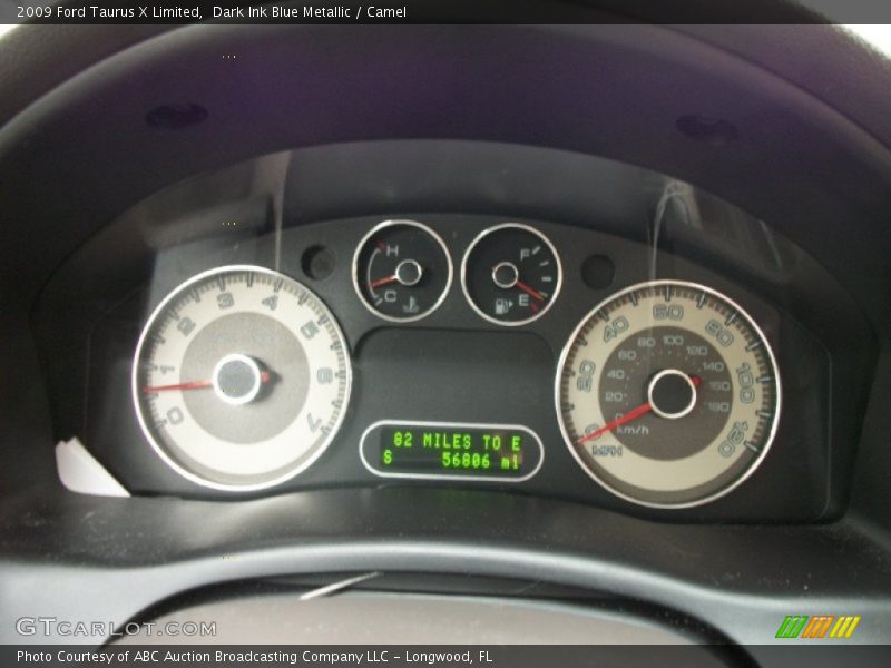 Dark Ink Blue Metallic / Camel 2009 Ford Taurus X Limited