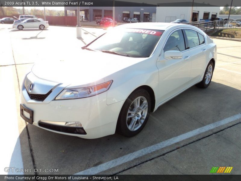 White Diamond Pearl / Taupe 2009 Acura TL 3.5