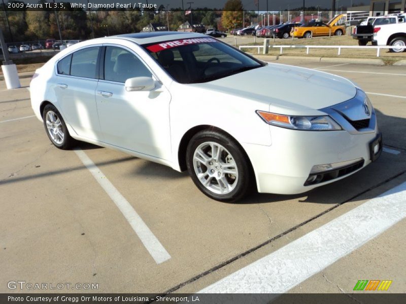 White Diamond Pearl / Taupe 2009 Acura TL 3.5