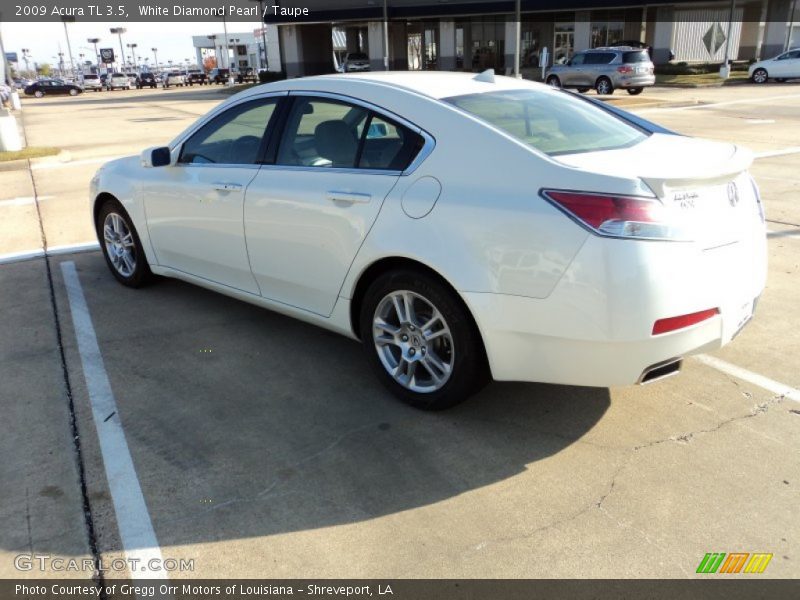 White Diamond Pearl / Taupe 2009 Acura TL 3.5