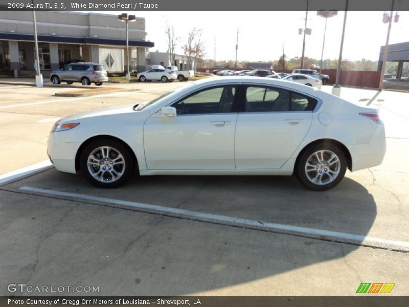 White Diamond Pearl / Taupe 2009 Acura TL 3.5