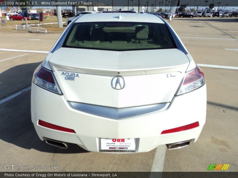 White Diamond Pearl / Taupe 2009 Acura TL 3.5
