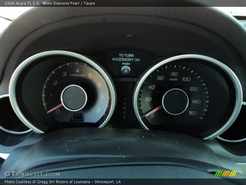 White Diamond Pearl / Taupe 2009 Acura TL 3.5