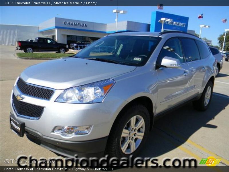 Silver Ice Metallic / Ebony 2012 Chevrolet Traverse LT