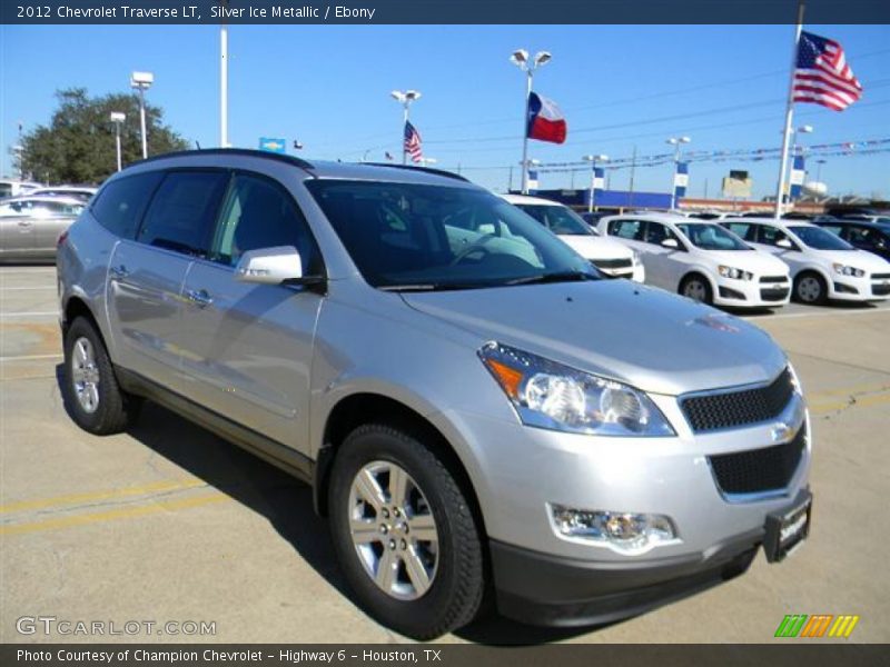 Silver Ice Metallic / Ebony 2012 Chevrolet Traverse LT
