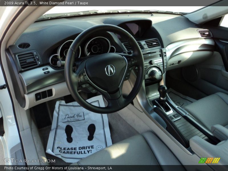 White Diamond Pearl / Taupe 2009 Acura TL 3.5