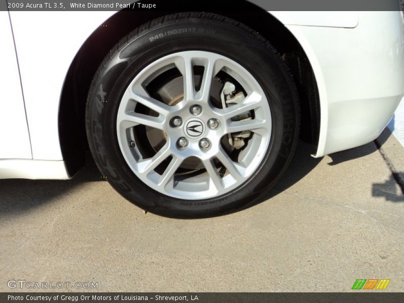 White Diamond Pearl / Taupe 2009 Acura TL 3.5