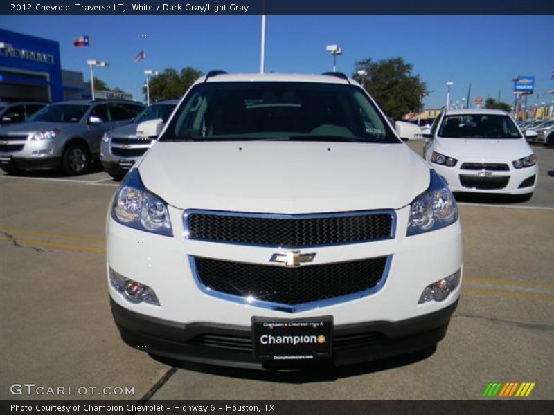 White / Dark Gray/Light Gray 2012 Chevrolet Traverse LT