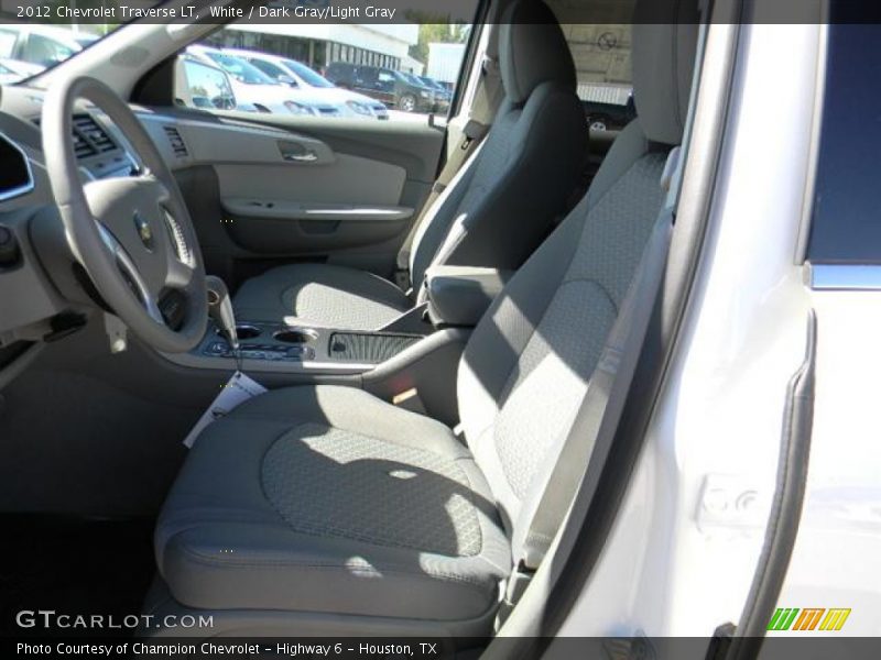 White / Dark Gray/Light Gray 2012 Chevrolet Traverse LT