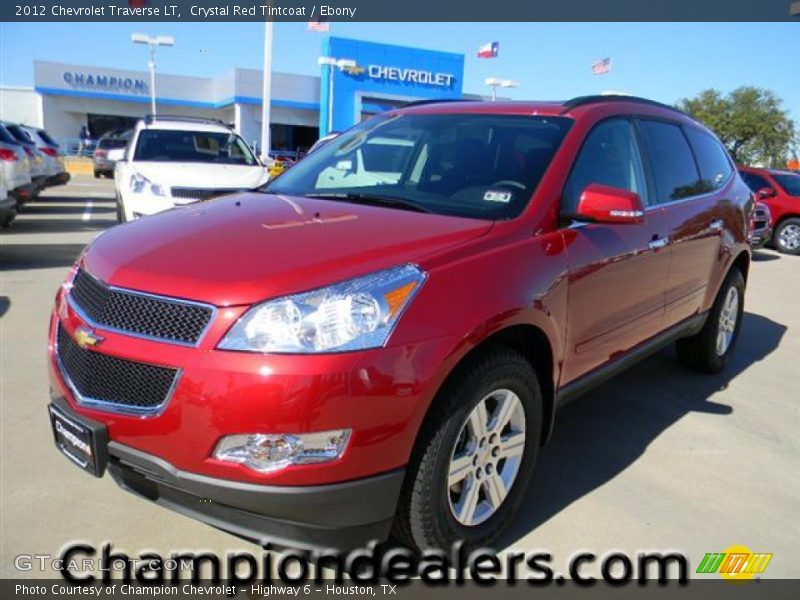 Crystal Red Tintcoat / Ebony 2012 Chevrolet Traverse LT