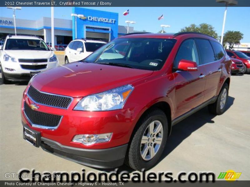 Crystal Red Tintcoat / Ebony 2012 Chevrolet Traverse LT