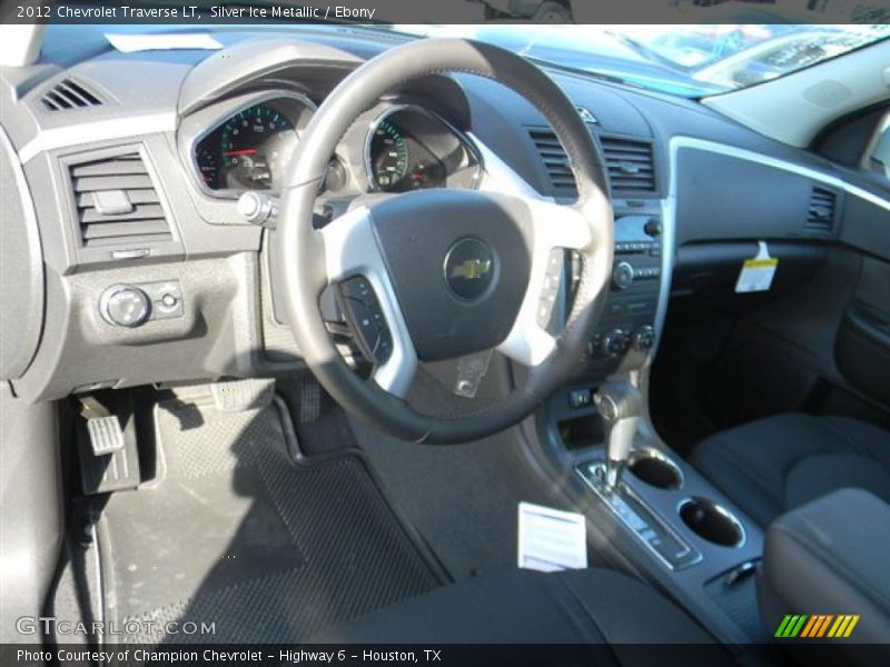 Silver Ice Metallic / Ebony 2012 Chevrolet Traverse LT