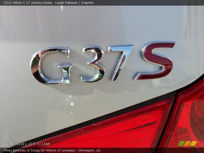 Liquid Platinum / Graphite 2012 Infiniti G 37 Journey Sedan