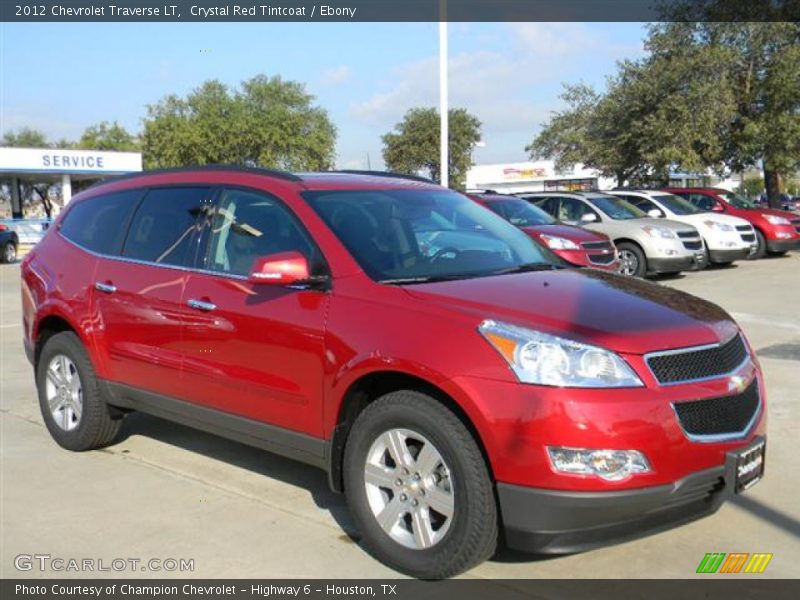 Crystal Red Tintcoat / Ebony 2012 Chevrolet Traverse LT