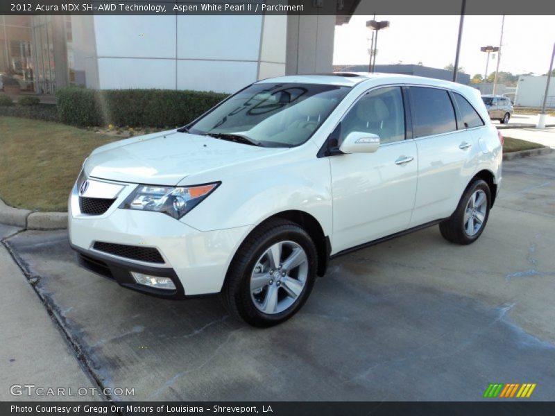 Aspen White Pearl II / Parchment 2012 Acura MDX SH-AWD Technology