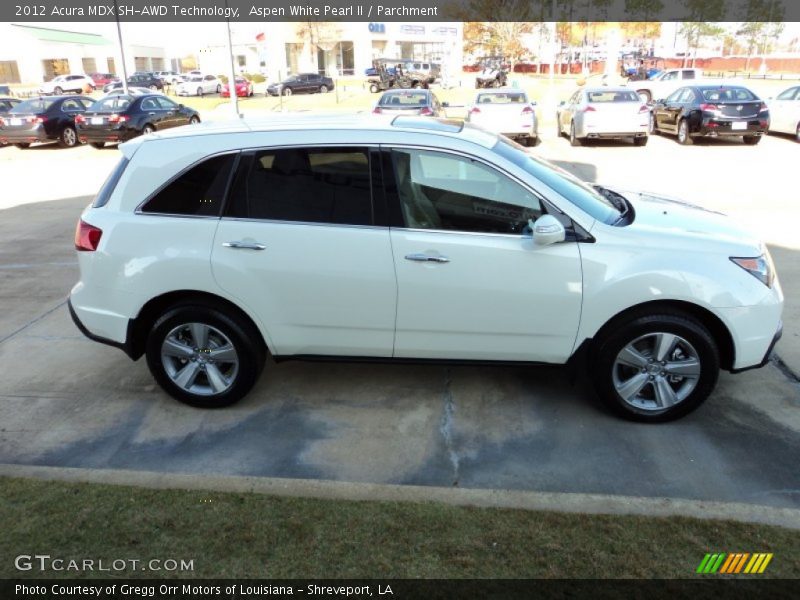 Aspen White Pearl II / Parchment 2012 Acura MDX SH-AWD Technology