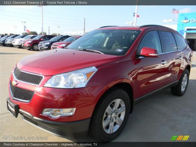 Crystal Red Tintcoat / Ebony 2012 Chevrolet Traverse LT