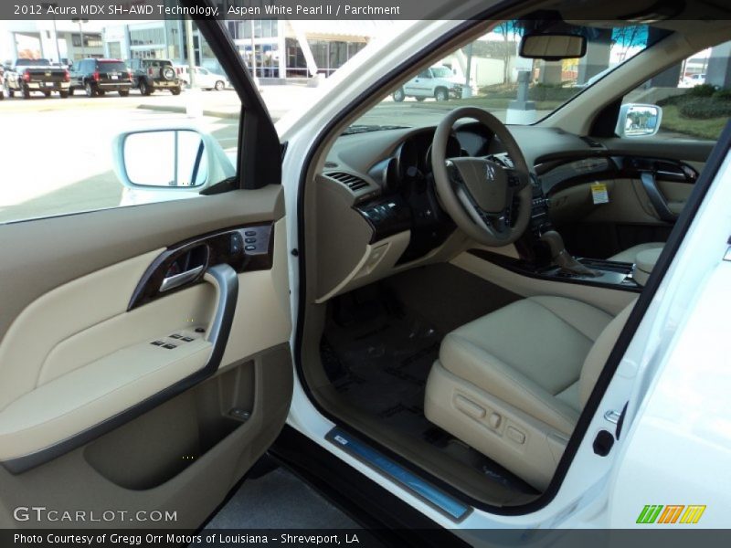 Aspen White Pearl II / Parchment 2012 Acura MDX SH-AWD Technology