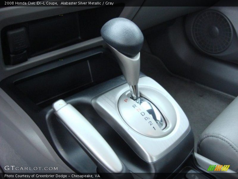 Alabaster Silver Metallic / Gray 2008 Honda Civic EX-L Coupe