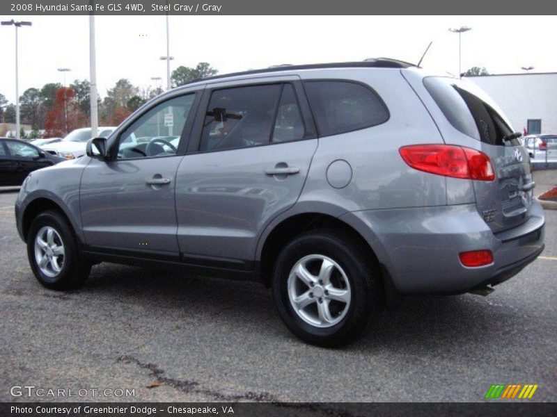 Steel Gray / Gray 2008 Hyundai Santa Fe GLS 4WD