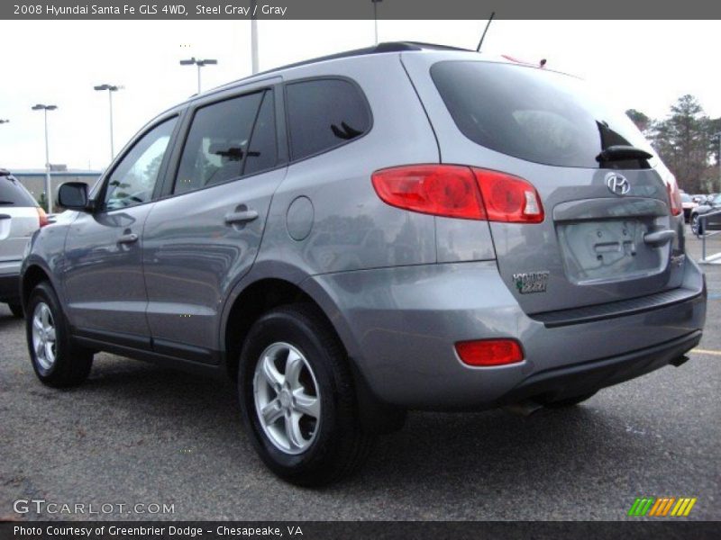 Steel Gray / Gray 2008 Hyundai Santa Fe GLS 4WD