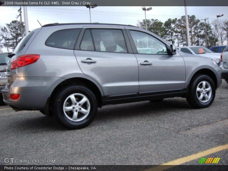 Steel Gray / Gray 2008 Hyundai Santa Fe GLS 4WD