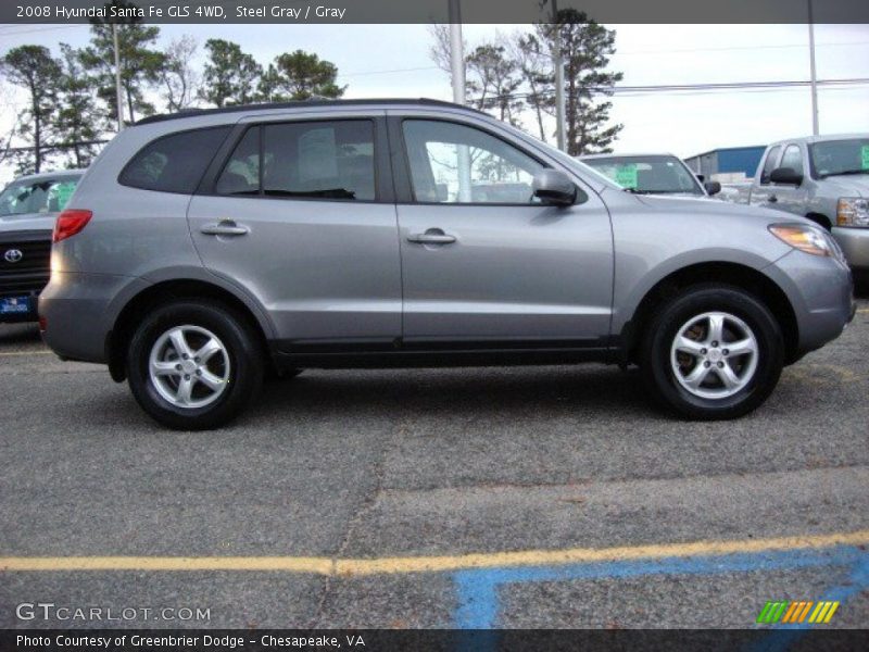 Steel Gray / Gray 2008 Hyundai Santa Fe GLS 4WD