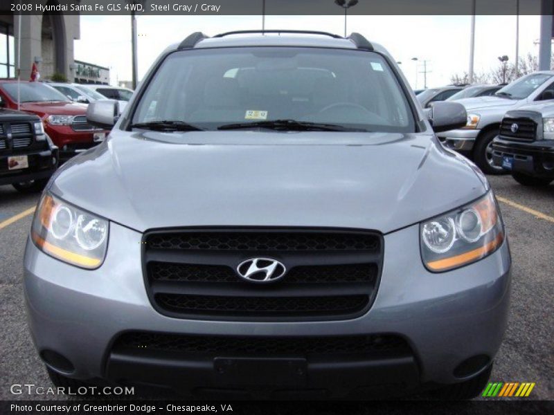 Steel Gray / Gray 2008 Hyundai Santa Fe GLS 4WD