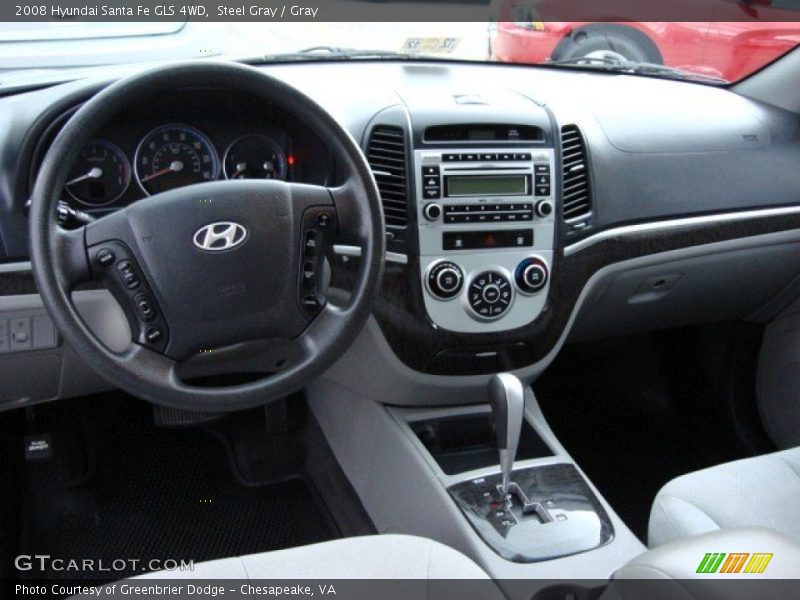 Steel Gray / Gray 2008 Hyundai Santa Fe GLS 4WD