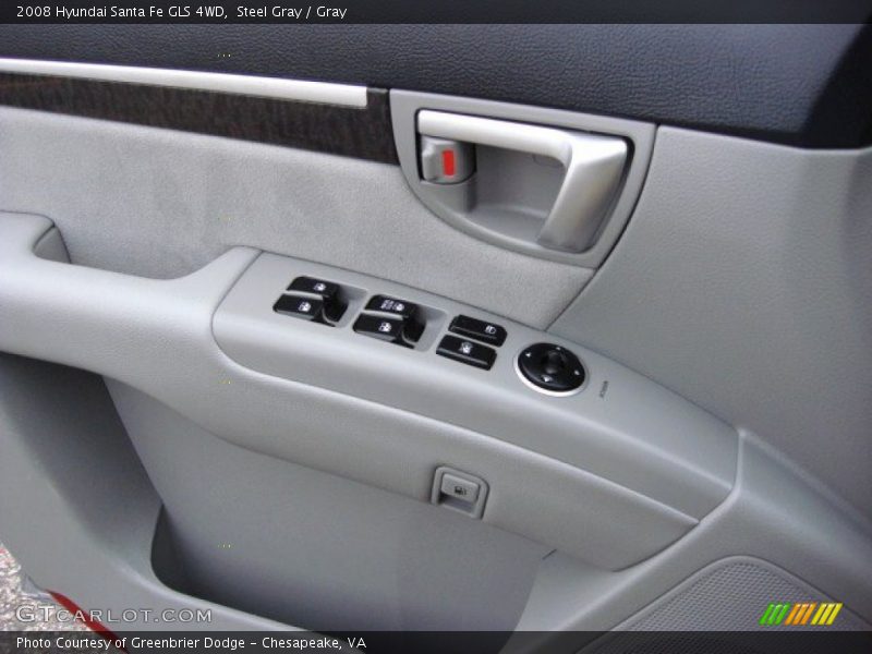 Steel Gray / Gray 2008 Hyundai Santa Fe GLS 4WD