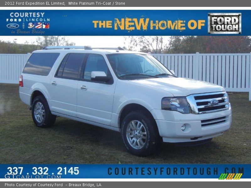 White Platinum Tri-Coat / Stone 2012 Ford Expedition EL Limited