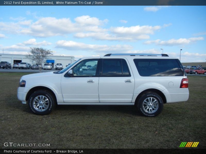 White Platinum Tri-Coat / Stone 2012 Ford Expedition EL Limited
