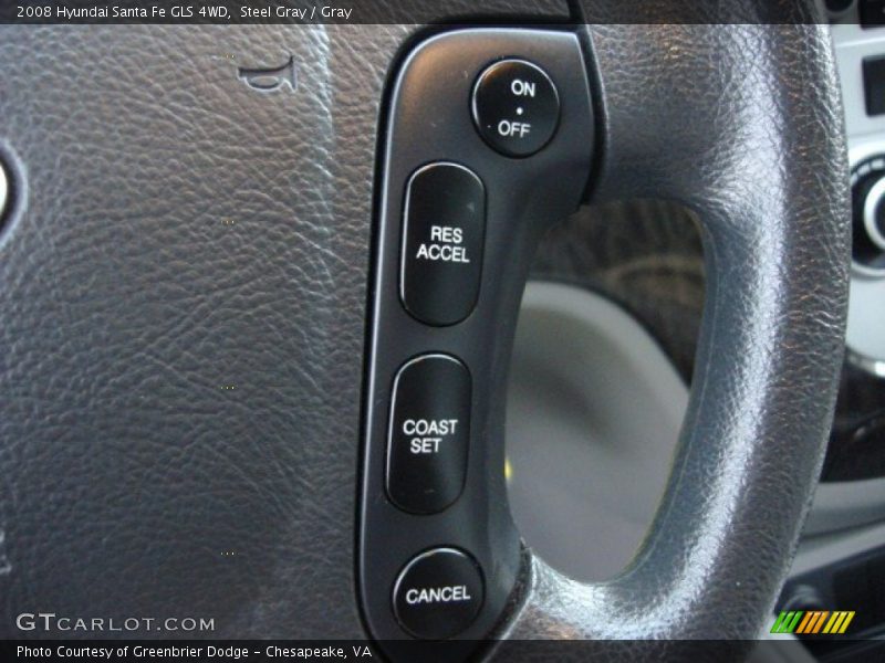 Steel Gray / Gray 2008 Hyundai Santa Fe GLS 4WD