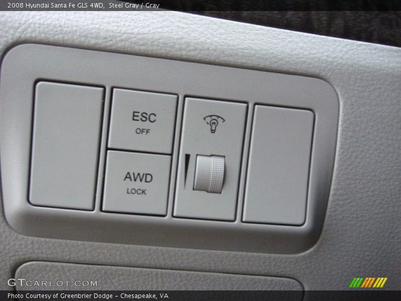 Steel Gray / Gray 2008 Hyundai Santa Fe GLS 4WD