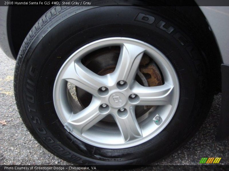 Steel Gray / Gray 2008 Hyundai Santa Fe GLS 4WD