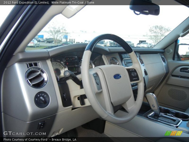 White Platinum Tri-Coat / Stone 2012 Ford Expedition EL Limited