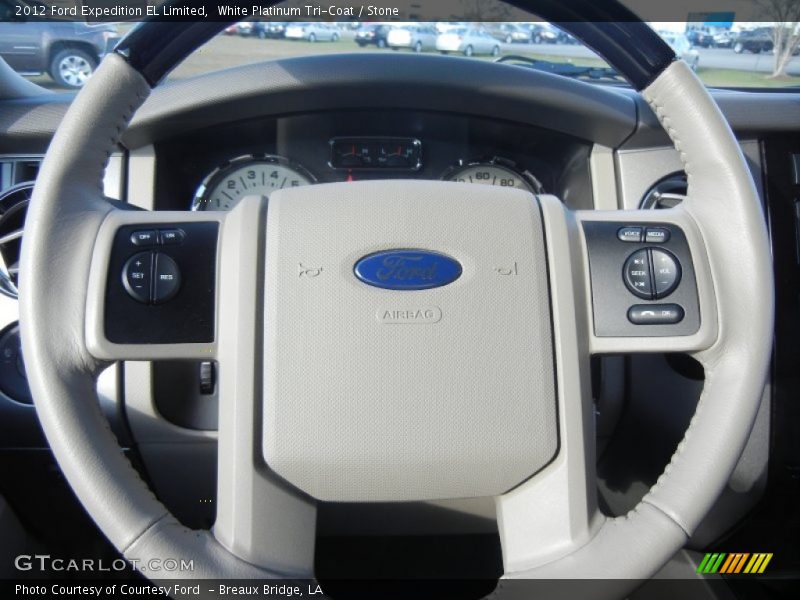 White Platinum Tri-Coat / Stone 2012 Ford Expedition EL Limited
