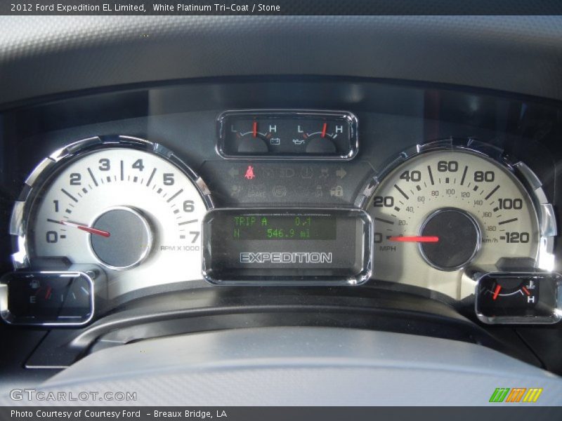 White Platinum Tri-Coat / Stone 2012 Ford Expedition EL Limited