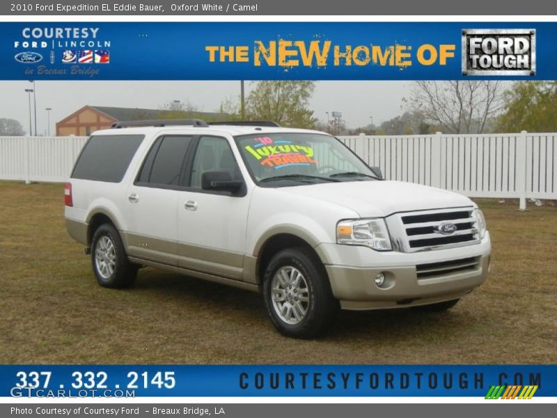 Oxford White / Camel 2010 Ford Expedition EL Eddie Bauer