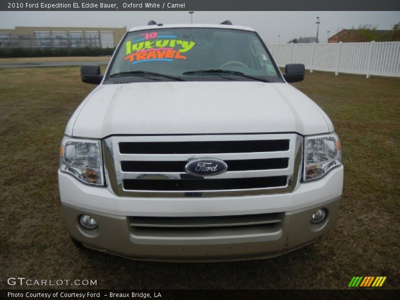 Oxford White / Camel 2010 Ford Expedition EL Eddie Bauer