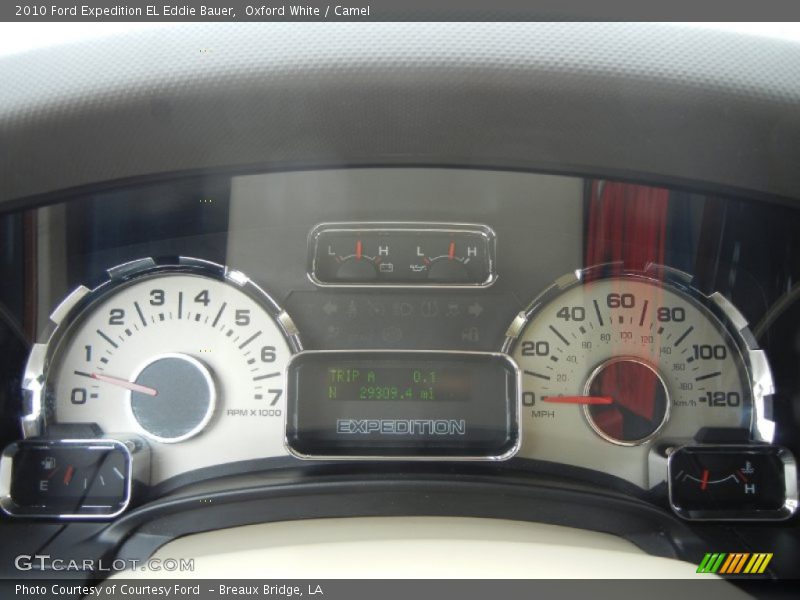 Oxford White / Camel 2010 Ford Expedition EL Eddie Bauer