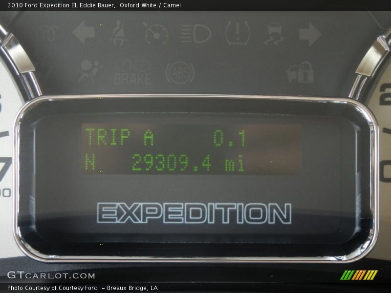 Oxford White / Camel 2010 Ford Expedition EL Eddie Bauer