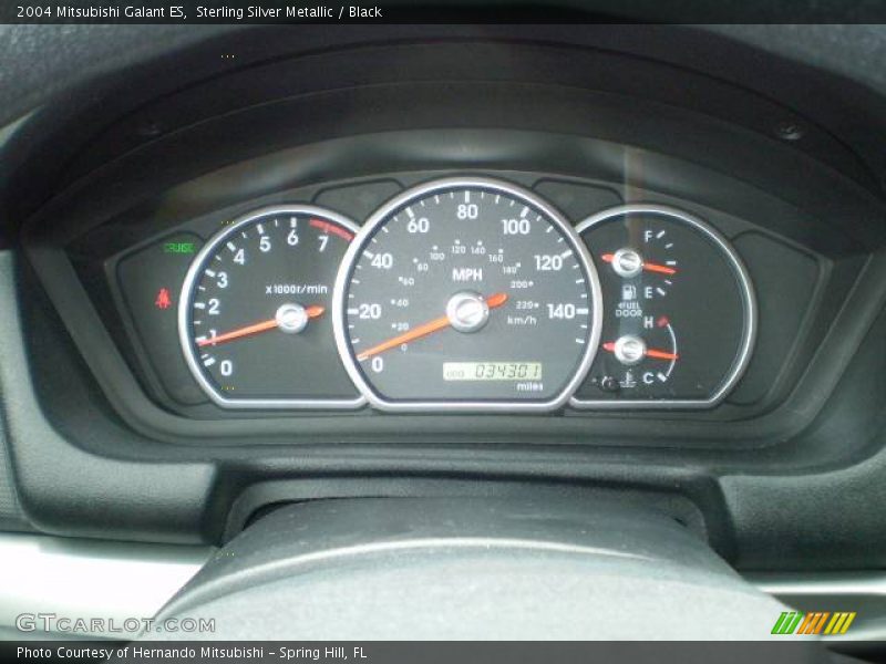 Sterling Silver Metallic / Black 2004 Mitsubishi Galant ES