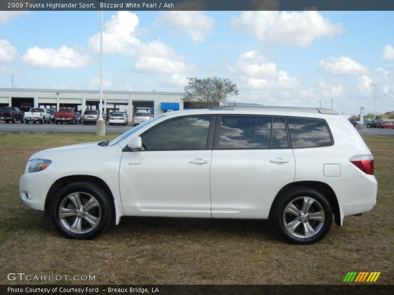 Blizzard White Pearl / Ash 2009 Toyota Highlander Sport